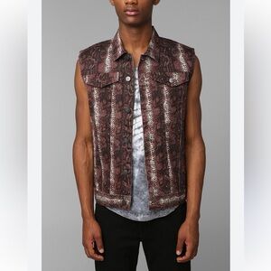 Killy City snake print denim vest